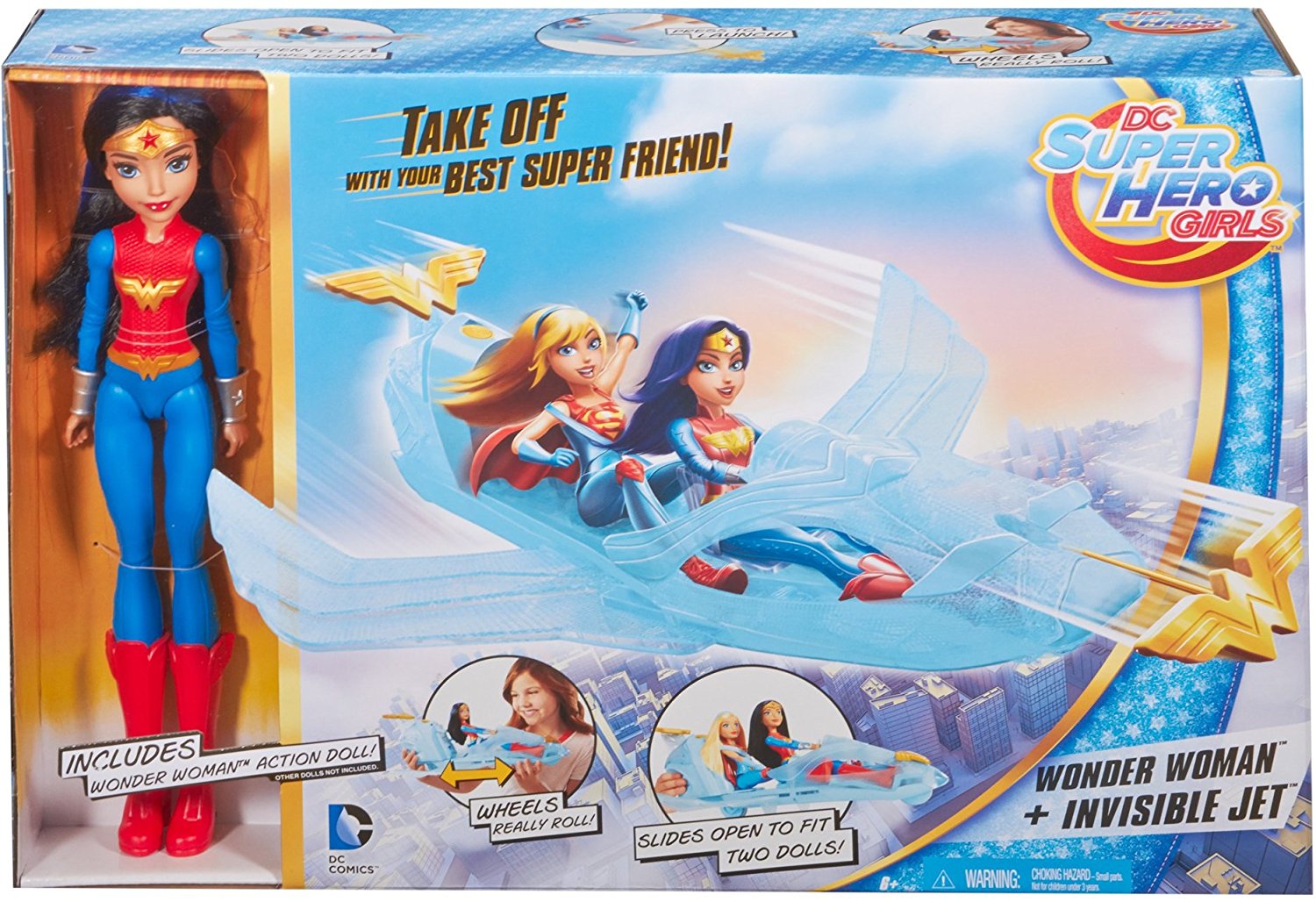 DC Super Hero Girls Wonder Woman Doll & Invisible Jet Review - Kids ...