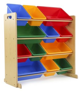 Tot Tutors Kids Toy Storage Organizer with 12 Plastic Bins