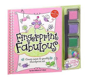 Klutz Fingerprint Fabulous Create Sweet and Sparkly Thumbprint Art Craft Kit