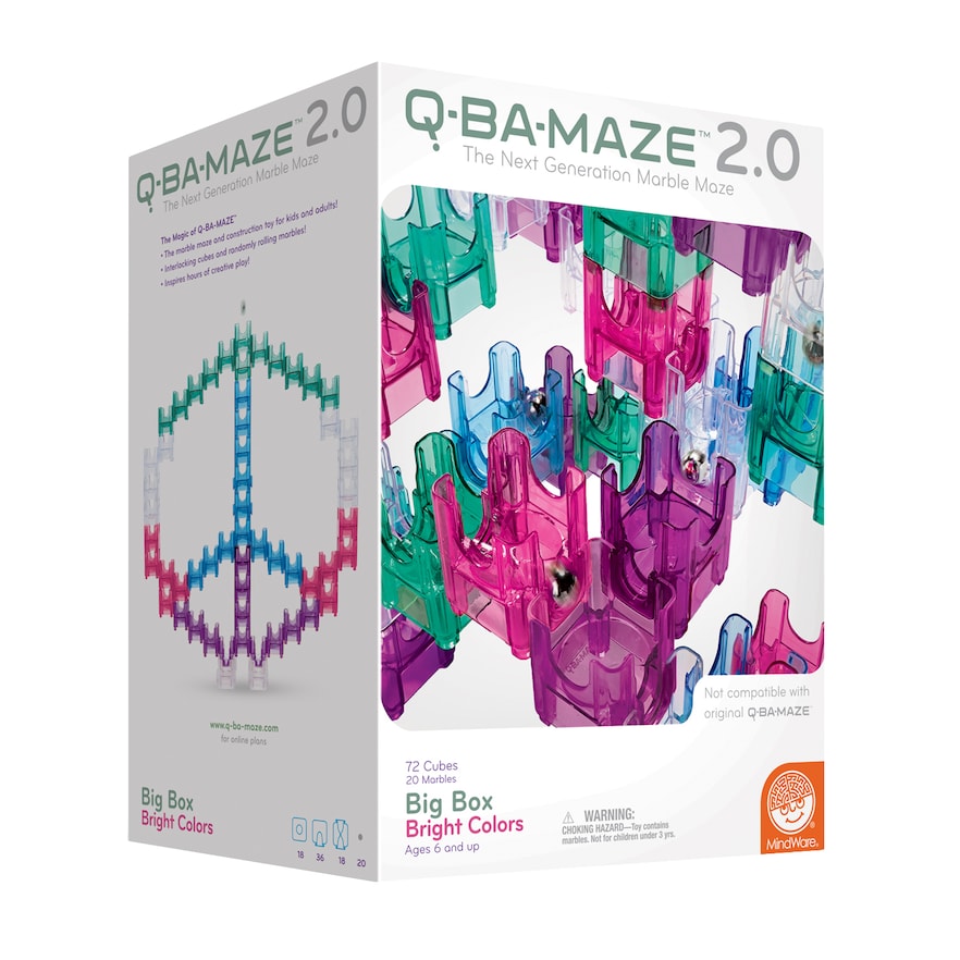 Q-BA-Maze 2.0 Big Box Bright Colors by MindWare, Multicolor