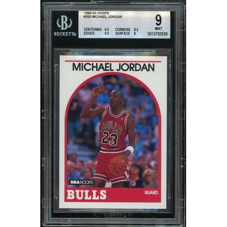 Michael Jordan Card 1989-90 Hoops #200 BGS 9 (9.5 8.5 9.5 9)