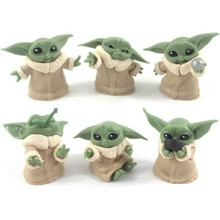 Adorable Baby Yoda Action Figures - 6PCS Set - Collectible Toys for Kids - Unisex Dolls - 2.2-Inch - Perfect Gift for Ages 8-12 ()|Adorable baby Yoda action figures - 6PCS set - Collectible toys for k