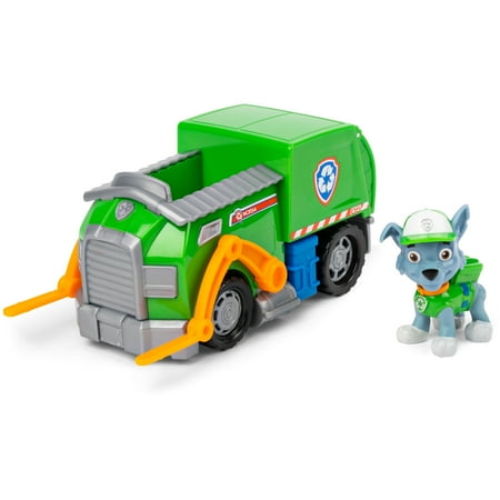 Spin Master Ltd PAW Patrol Rocky’s Recycle Truck Vehicle with Collectible Figure for Kids Aged 3 and up