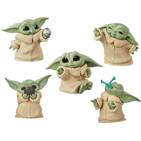 Star Wars Small Yoda Toys Collection The Child Collectible Toys 2.2-Inch The Mandalorian “Baby Yoda” S 5-Packs